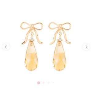 Catbird NYC x Vito's Gems Chapter II: Cornell's Citrine Bow Earrings